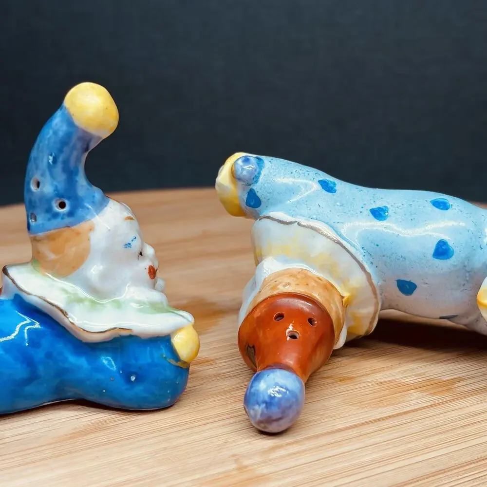 Vintage Niagara Falls Canada Clown Salt & Pepper Shakers Souvenir Japan